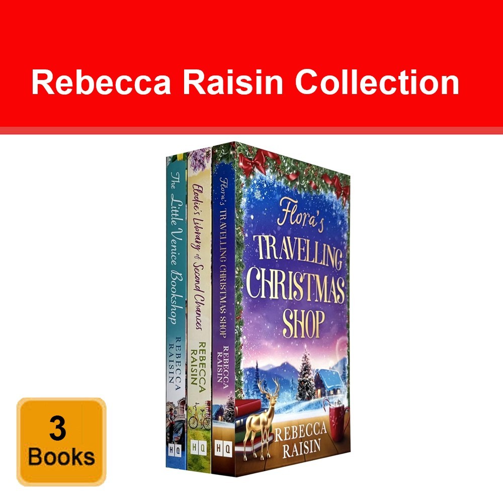 Rebecca Raisin Collection 3 Books Set Little Venice Bookshop, Flora's Travelling