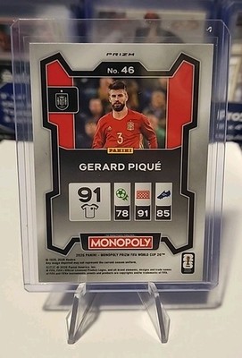 2026 Panini Monopoly Prizm FIFA World Cup 26 Gerard Pique Red