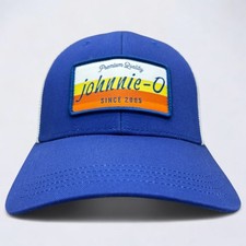 NEW Johnnie-O Hat Cap Snapback Blue Mesh Since 2005 Sunrise Trucker Adjustable