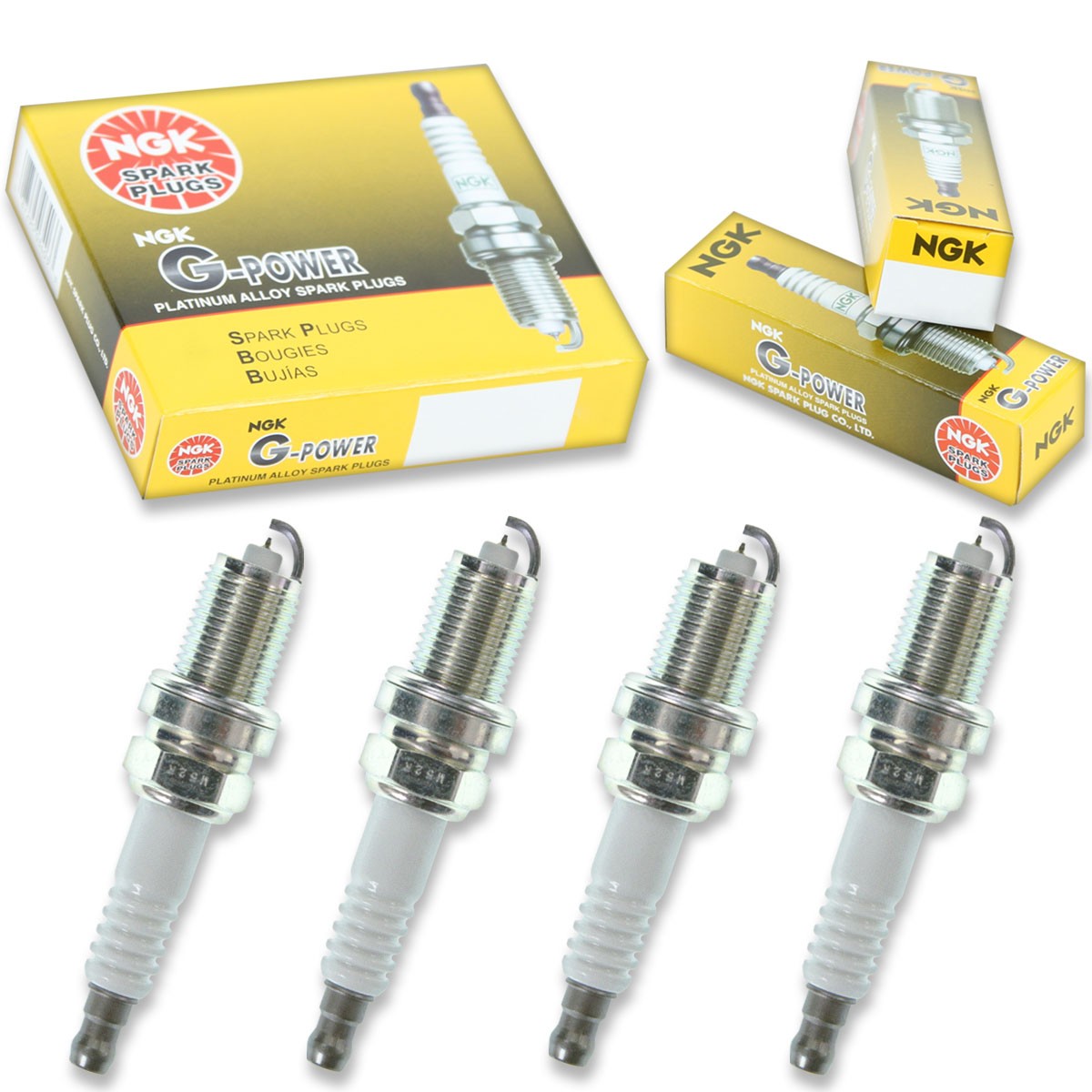 4 pcs NGK G-Power Spark Plugs for 1990-1991 Chevrolet Beretta 2.3L L4 - dv