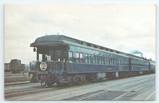 Postcard Wabash Cannon Ball Pullman Open End Observation Diplomat Decatur IL