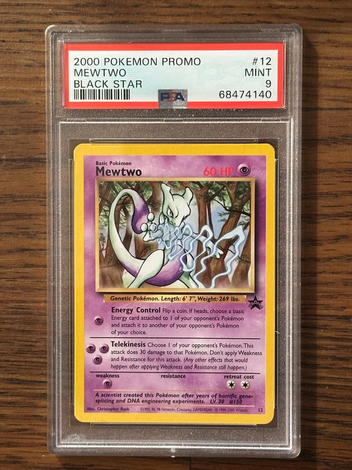 2000 POKEMON PROMO BLACK STAR #12 MEWTWO PSA 9 - Image 2 of 4