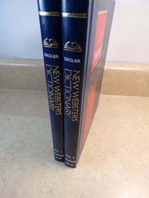 GROLIER New Webster's Dictionary 1992 Set of 2 Volumes Hardcover