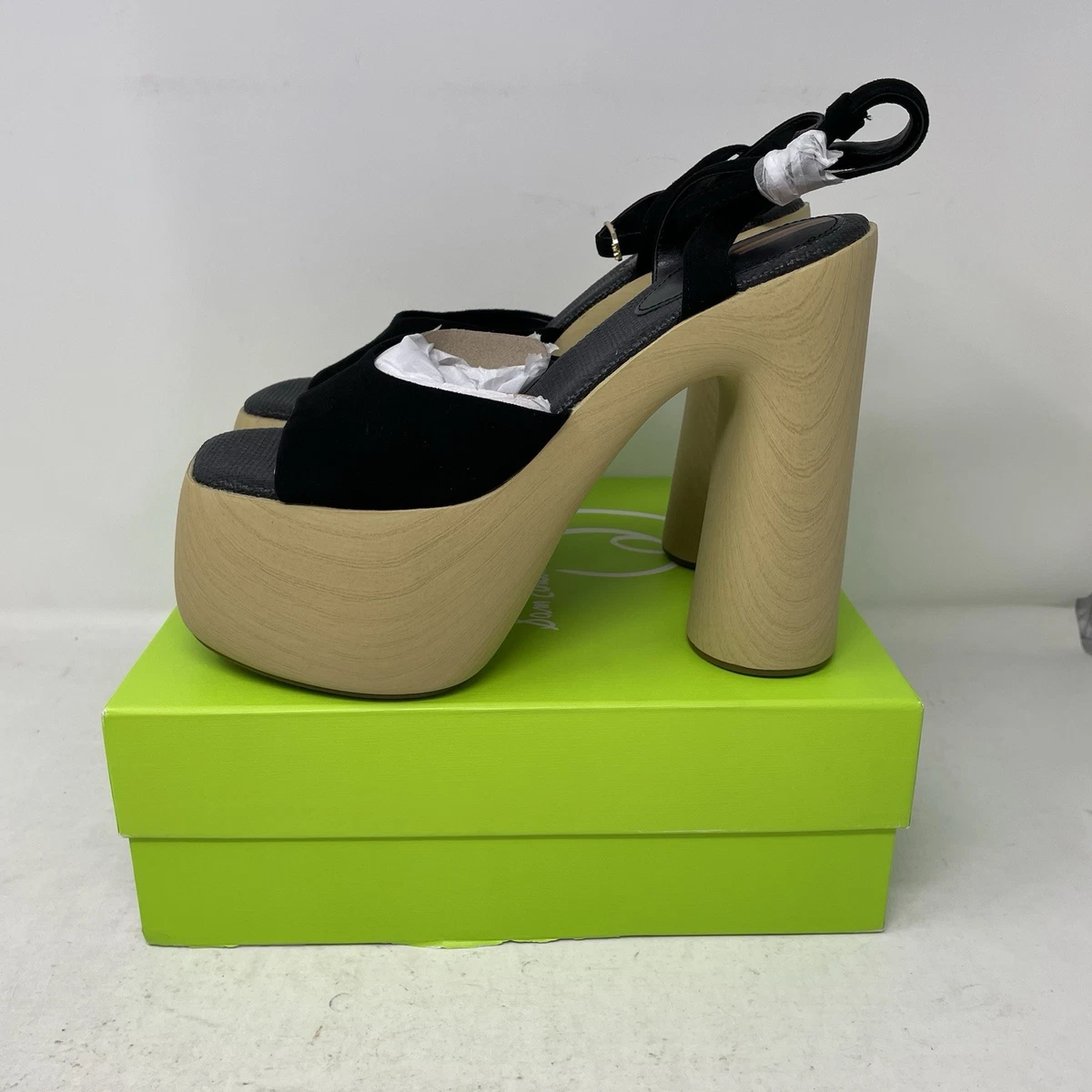 Sam Edelman Grayson Platform Sandal Black Ultra Heel Chunky  display picture 1