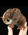 4.4" Premium Brazilian Agate Hand Carved Crystal Elephant Sculpture, Healing