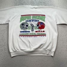 Vintage 1994 Super Bowl XXVIII Sweatshirt Men's Size 2XL Cowboys Bills