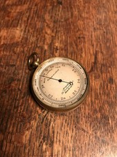 An Aronsberg Compensated Pocket Barometer, Silvered Dial 