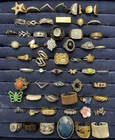 50+ pc ESTATE JEWELRY RING LOT Vintage to Modern Costume Fashion Statement