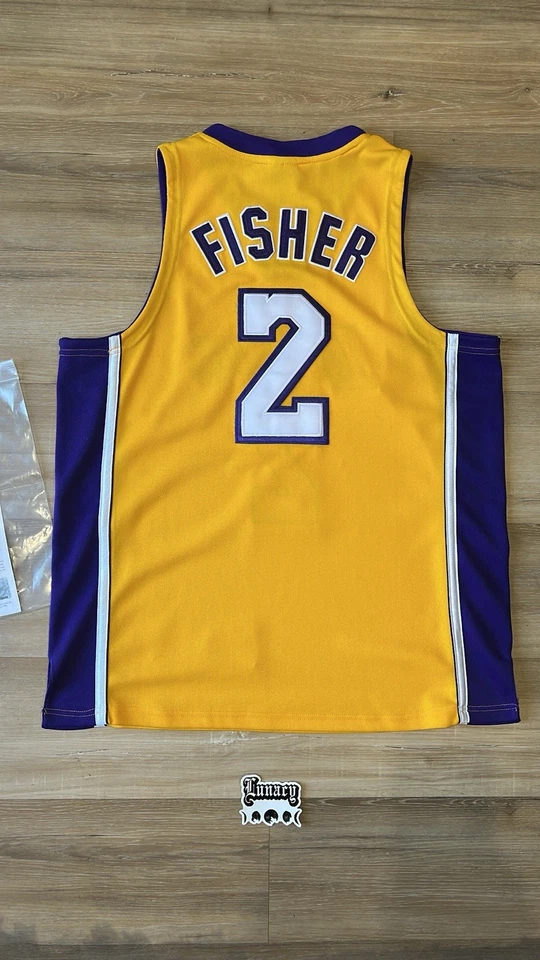 Derek Fisher Los Angeles Lakers Jersey Autographed MVP Brand New Licensed NBA - Image 2 of 4