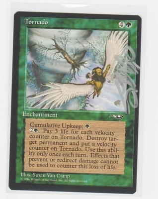 Magic the Gathering ~ Tornado ~ M/NM ~ Alliances ~ Signed by Artist #1