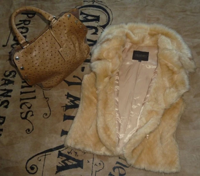 🌸 Vintage Y2K Boho Kunstfell-Weste • Viventy • Beige Camel • S-M / 36-38 🌸