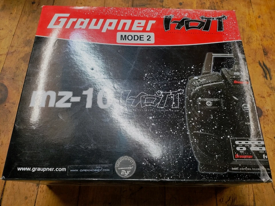 Graupner MZ-10 HOTT 5CH Transmitter 2.4ghz Mode 2 + original box/instructions  - Image 3 of 4