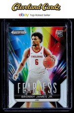 2024 Panini Prizm Draft Picks #3 Bronny James Jr. Fearless Prizms Silver