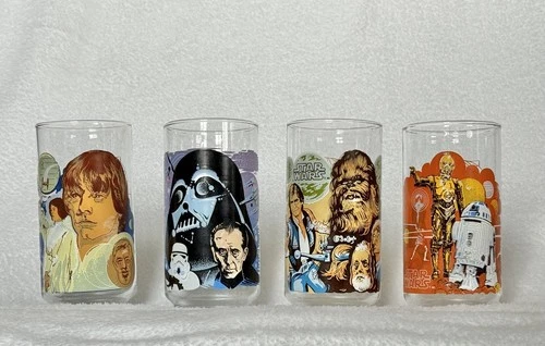 1977 Vintage Star Wars Burger King/Coca-cola Glasses - Complete Set Of 4
