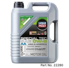 Liqui Moly Motor Oil Gasoline Special Tec AA SAE 0W-8 5Lt/5.28Qt