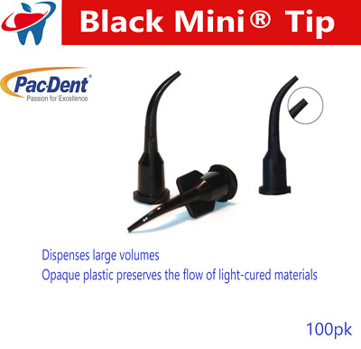 Dental Black Mini Tip Dispense large volume, For low-viscosity Adhesive, Sealant