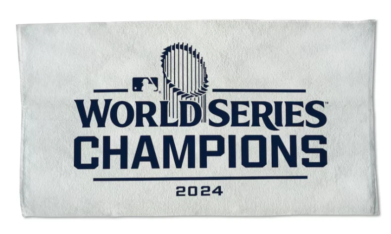 MLB Los Angeles Dodgers 2024 Champions vestuario 22" x 42" toalla de doble cara Foto 3 de 3
