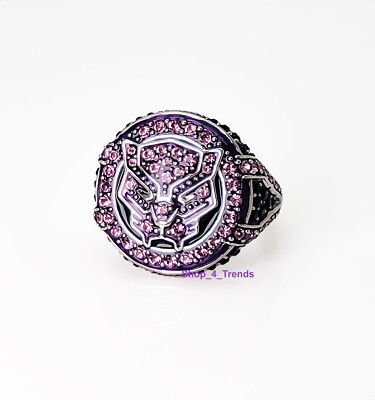 SWAROVSKI 5650877 Mens Women Marvel Black Panther Ring Band Purple