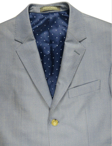 INDOCHINO Mens Suit Jacket Blazer Sport coat 36 L Blue Wool Sartorial Office NEW - Picture 6 of 7
