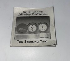 Benchmark Clock Thermometer Silver Tone The S...