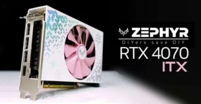Zephyr RTX4070 ITX GPU GDDR6X TDP-200W 12G 8PIN 3*DP+HDMI