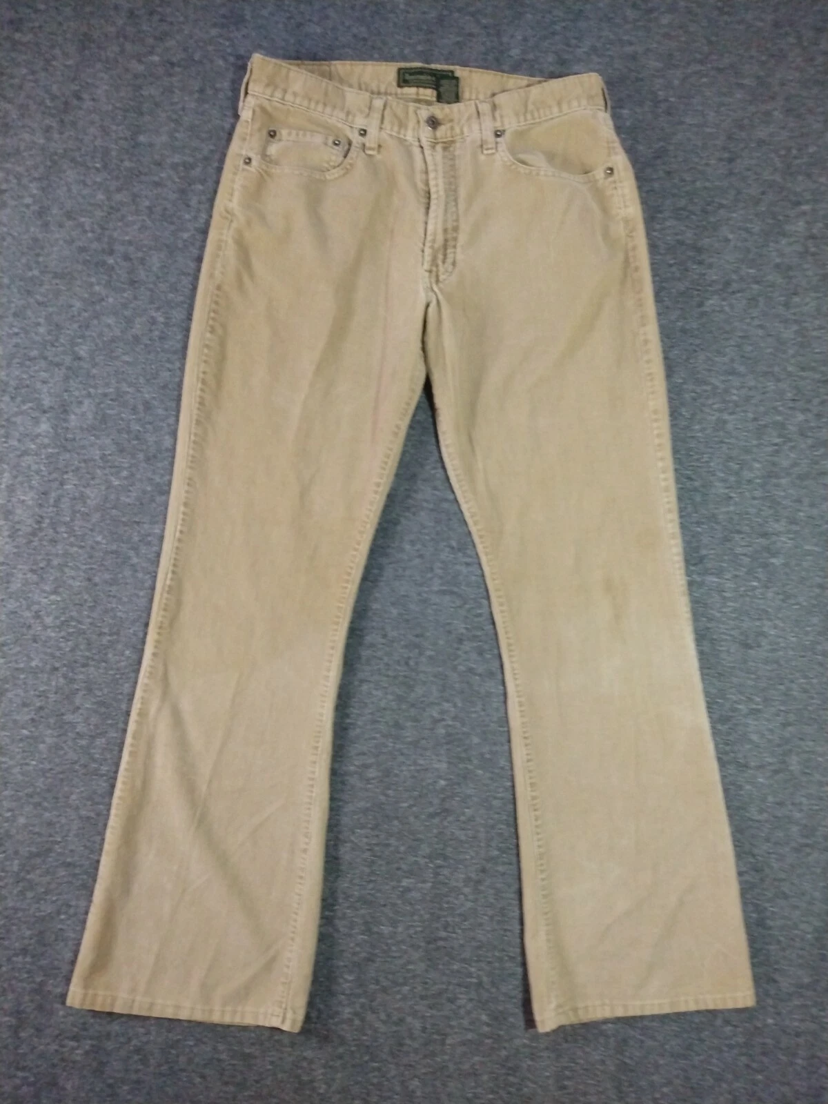 VTG Abercrombie & Fitch Pants Womens 8 Bootcut Corduroy Corded Chino Khaki USA