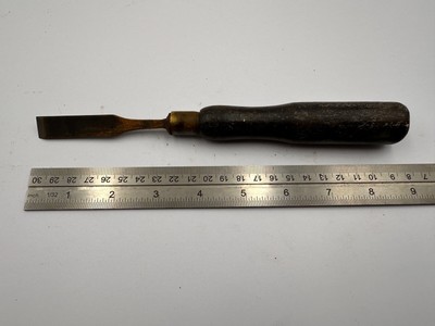Vintage Moseley Stahlguss 1/2'' kurzer festerer Stechbeitel schöner gealterter Holzgriff