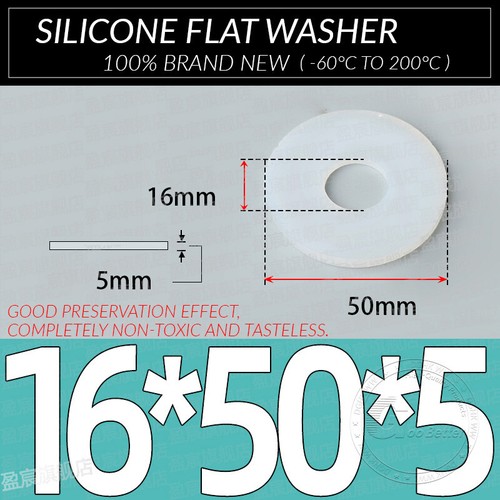 1MM - 5MM THICK WHITE SILICONE HIGH TEMP FLAT RING RUBBER WASHER SEAL GASKETS - Picture 199 of 255