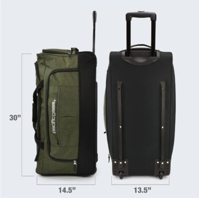 Pacific Gear Wheeled Rolling Duffel Bag, Durable Design