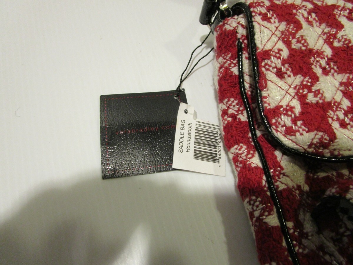 NEW Vera Bradley Saddle Bag Shoulder Bag, Red Houndstooth | eBay