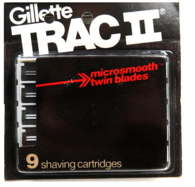 Gillette Trac II Razor Blade Refill Cartridges, 9 Count (Unboxed)