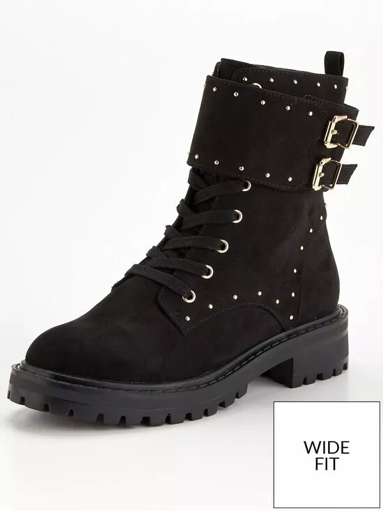Wide fit on sale combat boots