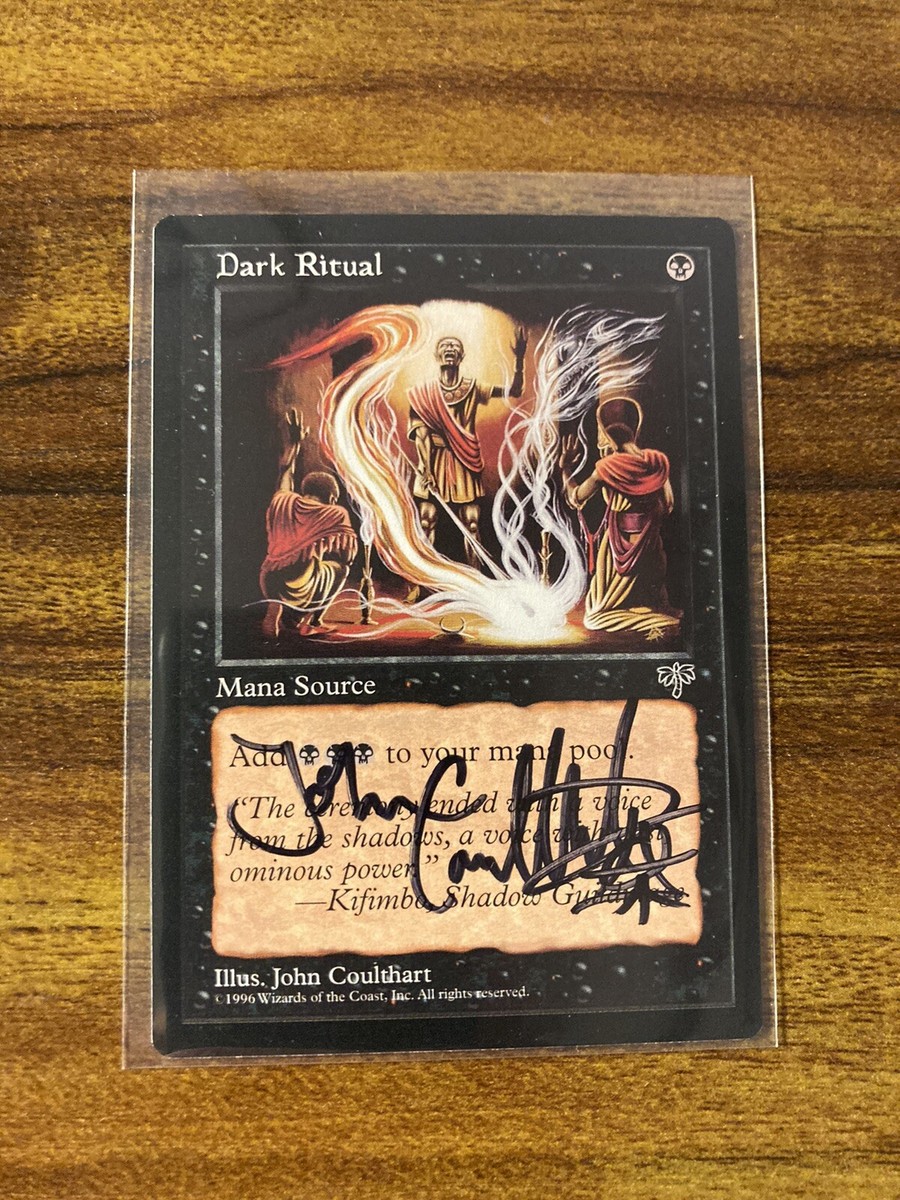 MTG✨Signed DARK RITUAL Artist Proof✨Mirage MINT 1996 J