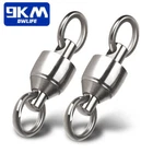 25~100Pcs Heavy Ball Bearing Rolling Swivels with Solid Rings Fishing Connector