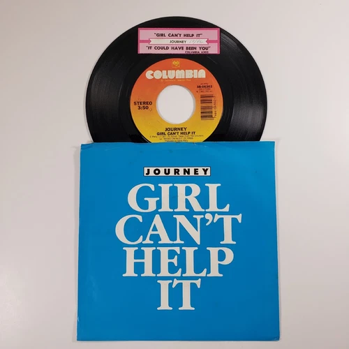 Journey "Girl Can't Help It" 45 Vg+ Tested Picture Sleeve Jukebox Title Strip