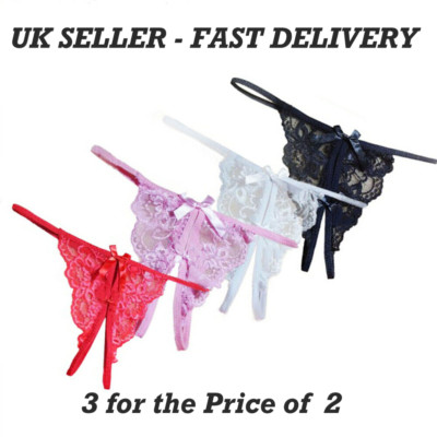 Offene Schritthose NEU Schlüpfer Tanga G-String sexy schrittlose Unterhose Höschen