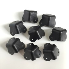 8 Pcs Black 3-Leg Metal Corners Case, Speaker Cabinet Car, Home Furniture  DJ
