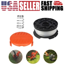 Replacement Trimmer Spool 1 Pack & Cap & Spring for Black Decker .065 AF-100