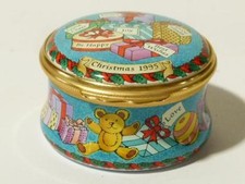 25th Anniversary Christmas 1995 Halcyon Days Emaille Box Ltd Ed OVP #B12