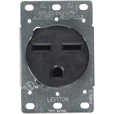 Leviton 5372-S00 30 Amp, 250 Volt, NEMA 6-30R, 2P, 3W, Flush Mtg Receptacle,