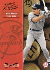 2004 Donruss Leather & Lumber Naturals Wade Boggs NY Yankees Card #9 0363/2499