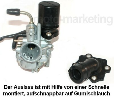 SPORT VERGASER 17,5mm E-CHOKE ANSAUGSTUTZEN für YAMAHA AEROX AXIS WHY VINO 50