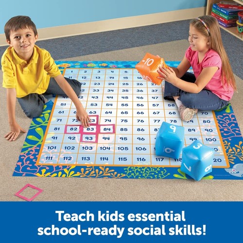 120 Number Concepts Floor Mat Game with Inflatable Cubes for Kids - Picture 6 of 8