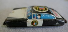 Vintage Kusama Shoten Friction Tin Litho Highway Police Car Made in Japan 4.25"