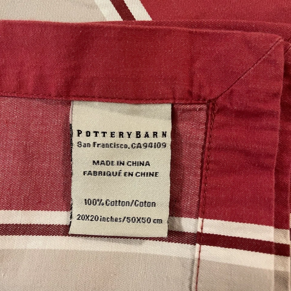 Набор салфеток Pottery Barn 6 20x20 в полоску - Изображение 2 из 4