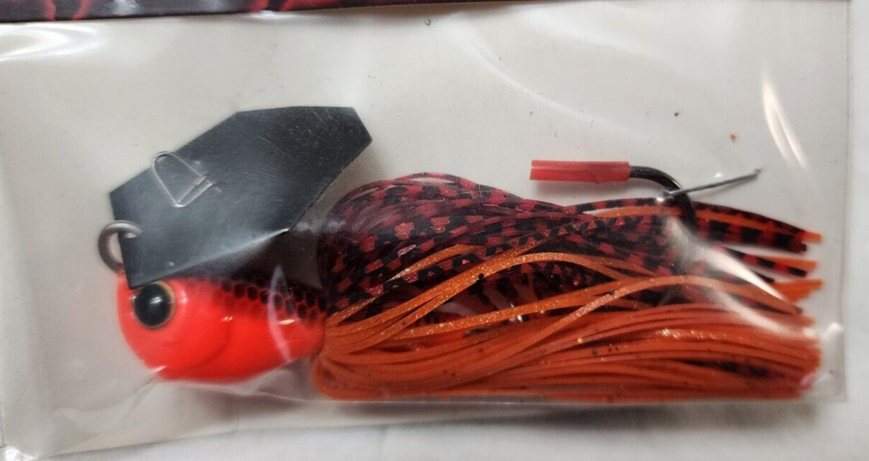 RARE 1.2 oz Modo Z-man Evergeen Jack Hammer Fire Craw Chatterbait bladed jig - Image 2