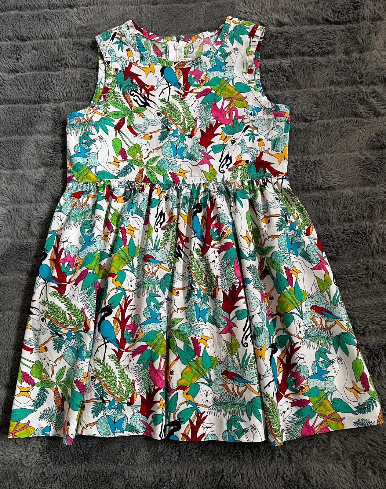 Abito YSL Yves Saint Laurent senza maniche con stampa safari taglia 120 5 6Y