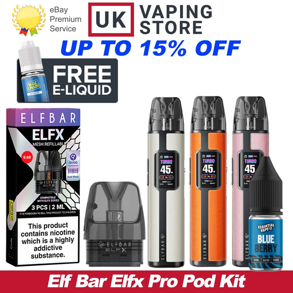 elfbar elfx pro kit Elf Bar ELFX PRO Starter kit — THE MOUNT SMOKE SHOP main image 1
