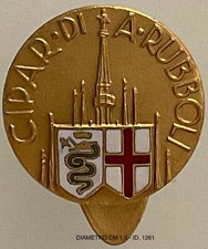 MILANO CIPAR DI ALESSANDRO RUBBOLI DISTINTIVO PUBBLICITARIO PROD. A.E.LORIOLI MI