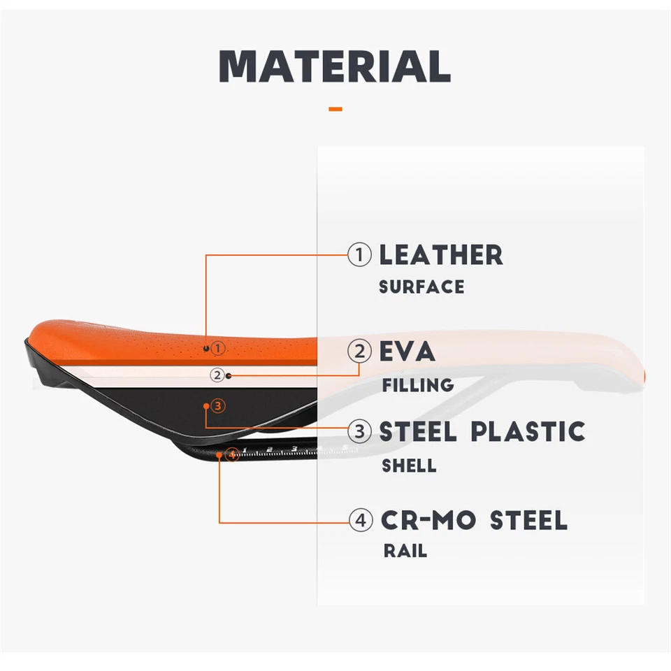 Hot TOSEEK selim de assento de bicicleta selim de bicicleta de estrada MTB selim de corrida de mountain bike - Imagem 4 de 4